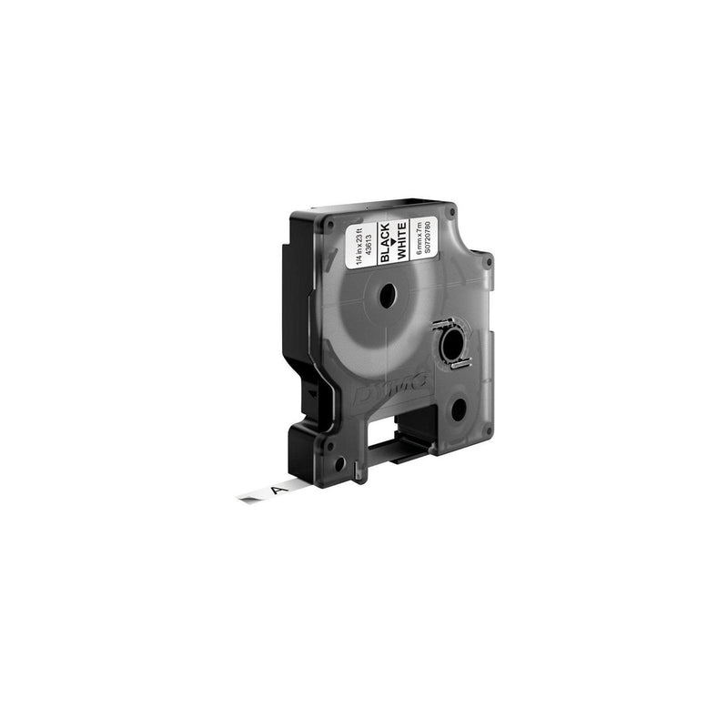 Dymo D1 Cinta de Etiquetas Original para Rotuladora - Texto negro sobre fondo blanco - Ancho 6mm x 7 metros - S0720780