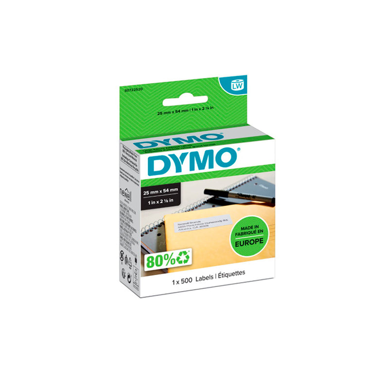 Dymo LabelWriter 11352 Etiquetas Originales Multiusos Autoadhesivas - 25x54mm - 500 Unidades - S0722520