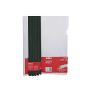 Apli Pack de 5 Encuadernadores Deslizantes 10 x 297mm con Funda Transparente - Ranura para Facil Insercion de Hojas - Capacidad para 100 Hojas - Color Negro