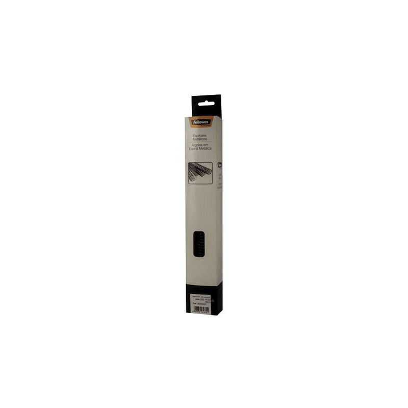 Fellowes Pack de 100 Espirales Metalicas 14mm - Hasta 100 Paginas - Color Negro