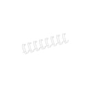 Fellowes Wire Pack de 100 Espirales Dobles Metalicas 10mm - Hasta 80 Paginas - Color Blanco