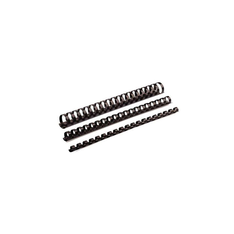 Fellowes Pack de 50 Canutillos de Plastico 45mm - Hasta 410 Hojas - Facil de Utilizar y Flexible - Alta Calidad - Color Negro