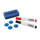 Dahle 95140 Basic Pack de 2 Rotuladores + Borrador Magnetico + 4 Imanes - Para Pizarra Blanca