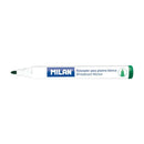 Milan Rotuladores para Pizarra Blanca con Punta Redonda - Punta 4.7 mm - Tinta a Base de Alcohol - Borrable en Seco - Color Verde