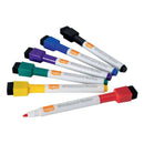 Nobo Mini Rotulador Pizarra Blanca con Tapa Borrador Magnetica - 6 Colores Surtidos - Punta Fina 2mm - Destaca en Pizarras Blancas