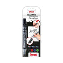 Pentel Maxiflo Flex-Feel Pack de 4 Rotuladores para Pizarra Blanca - Punta Flexible 4.6mm - Dosificacion de Tinta mediante Embolo - Colores Negro, Azul, Rojo y Verde