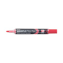 Pentel Maxiflo Flex-Feel Rotulador para Pizarra Blanca - Punta Flexible 4.6mm - Trazo de 1 a 5mm - Dosificacion de Tinta mediante Embolo - Color Rojo