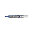 Pentel Maxiflo Rotulador para Pizarra Blanca - Regulacion del Flujo de Tinta - Punta de Bala - Ancho de Linea 2mm - 50% de Materiales Reciclados - Color Azul