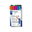 Staedtler Lumocolor 351 Pack de 10 Marcadores para Pizarra Blanca - Punta 2mm Aprox - Secado Rapido - Colores Surtidos