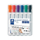 Staedtler Lumocolor 351 Pack de 6 Marcadores para Pizarra Blanca - Secado Rapido - Colores Surtidos