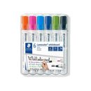 Staedtler Lumocolor 351 Pack de 6 Marcadores para Pizarra Blanca - Secado Rapido - Colores Surtidos