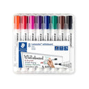 Staedtler Lumocolor 351 Pack de 8 Marcadores para Pizarra Blanca - Secado Rapido - Colores Surtidos