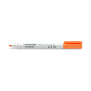 Staedtler Lumocolor 341 Marcador para Pizarra Blanca - Punta Biselada 1 - 2mm Aprox - Secado Rapido - Color Naranja