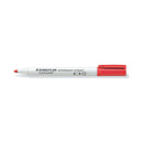 Staedtler Lumocolor 341 Marcador para Pizarra Blanca - Punta Biselada 1 - 2mm Aprox - Secado Rapido - Color Rojo