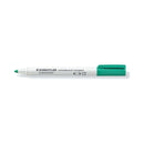 Staedtler Lumocolor 341 Marcador para Pizarra Blanca - Punta Biselada 1 - 2mm Aprox - Secado Rapido - Color Verde