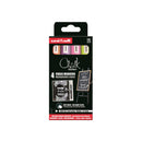 Uni-ball Chalk PWE-5M Pack de 4 Marcadores de Tiza Liquida - Punta Conica 1.8-2.5mm - Borrado en Humedo - Resistente a la Lluvia - Ideal para Pizarras y Vidrio - Colores Violeta, Amarillo, Naranja y Rosa