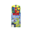 Faber-Castell Connector Dinosaurio Pack de 12 Acuarelas en Pastilla + Pintura Blanca Opaca + Pegatinas - Gran Opacidad - Facilmente Mezclables - Colores Surtidos