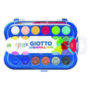 Giotto Pack de 24 Acuarelas Mini 23mm. - Colores Luminosos - Evita la Dispersion del Agua