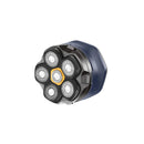 XO Afeitadora Rotatoria - 6 Cuchillas Flexibles - Uso a una Mano - Cabezal Magnetico - Bateria 1400mAh hasta 4H - Apta para Cabeza y Cara - Motor 6500rpm - Display Integrado - Color Varios