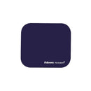 Fellowes Alfombrilla para Raton con Microban - Proteccion Antibacteriana - Base de Goma - 23.2x19.9cm - Color Azul