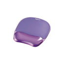 Fellowes Crystal Alfombrilla con Reposamuñecas de Gel - Resistente a las Manchas - 20x23cm - Color Violeta