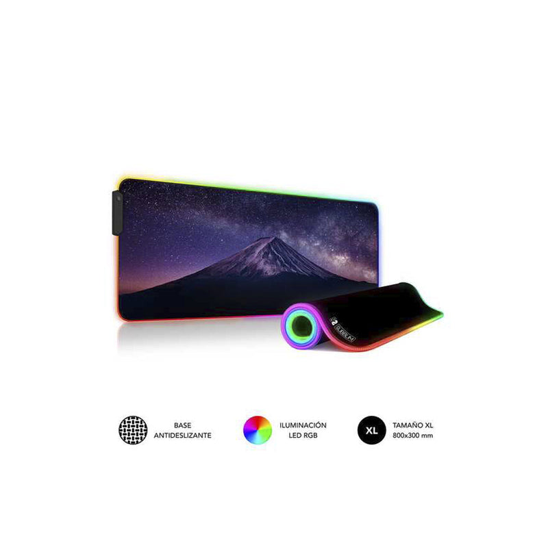 Subblim Alfombrilla LED Rgb - Modos y Efectos de Luces Personalizables - Tamaño Super Grande - Facil de Usar - Superficie Ultra Suave - Base Antideslizante - Color Varios