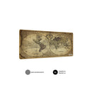 Subblim Alfombrilla de Escritorio Mapa Del Mundo Vintage - Tamaño 900x400x3mm - Espacio para Raton y Teclado - Resistente al Agua - Base Antideslizante - Diseño Elegante