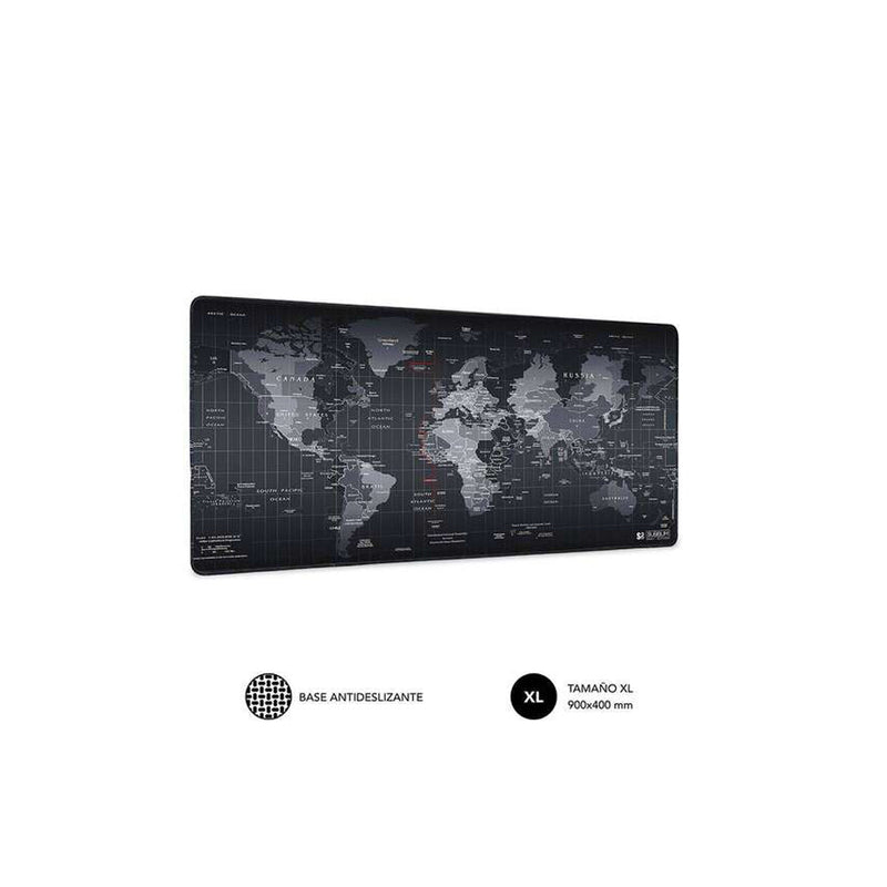 Subblim Alfombrilla Extra Grande de 900x400mm - Espacio Amplio para Juegos o Trabajos - Bordes Cosidos Duraderos - Alta Calidad de Impresion - Facil Limpieza - Alta Elasticidad - Base Antideslizante - Color Negro