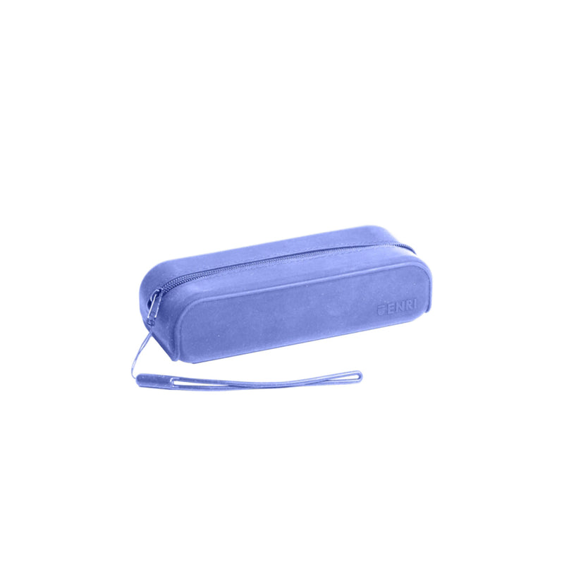 Enri Estuche de 1 Compartimento - Fabricado en Silicona - Asa de Mano - Color Azul