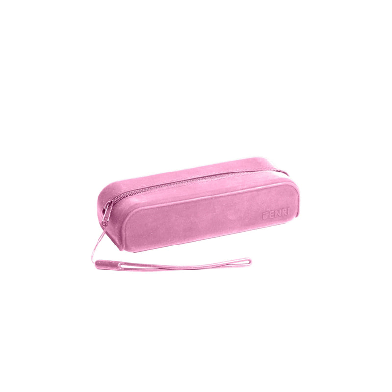 Enri Estuche de 1 Compartimento - Fabricado en Silicona - Asa de Mano - Color Rosa