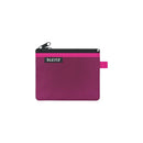 Leitz WOW Bolsa Porta-Todo Pequeña 2 Compartimentos - Tamaño 105x6x140mm - Lavable y Duradera - Cierre de Cremallera - Color Fucsia