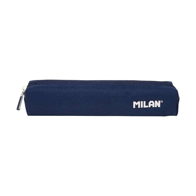 Milan Serie 1918 Estuche Mini Redondo - Tejido Resistente a las Roturas y Rasgaduras - Medidas 20,5x4,5x5cm - Color Azul Oscuro