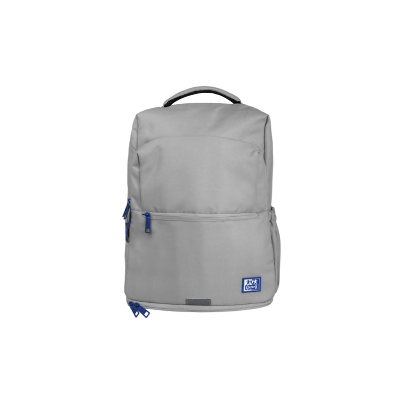 Oxford B-Out Mochila 30L - Tamaño 42x30x15cm - Bolsillo Acolchado - Asa Superior - Funda para Lluvia - Poliester Reciclado RPET - Color Gris