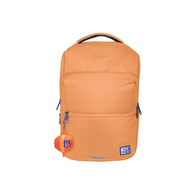 Oxford B-Ready Mochila 28L - Tamaño 42x30x15cm - Bolsillo Acolchado - Asa Superior - Funda para Lluvia - Poliester Reciclado RPET - Color Melocoton