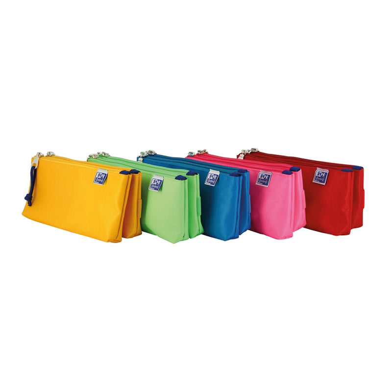 Oxford Kangoo Kids Estuche Doble Poliester - Compacto y Resistente - Colores Surtidos