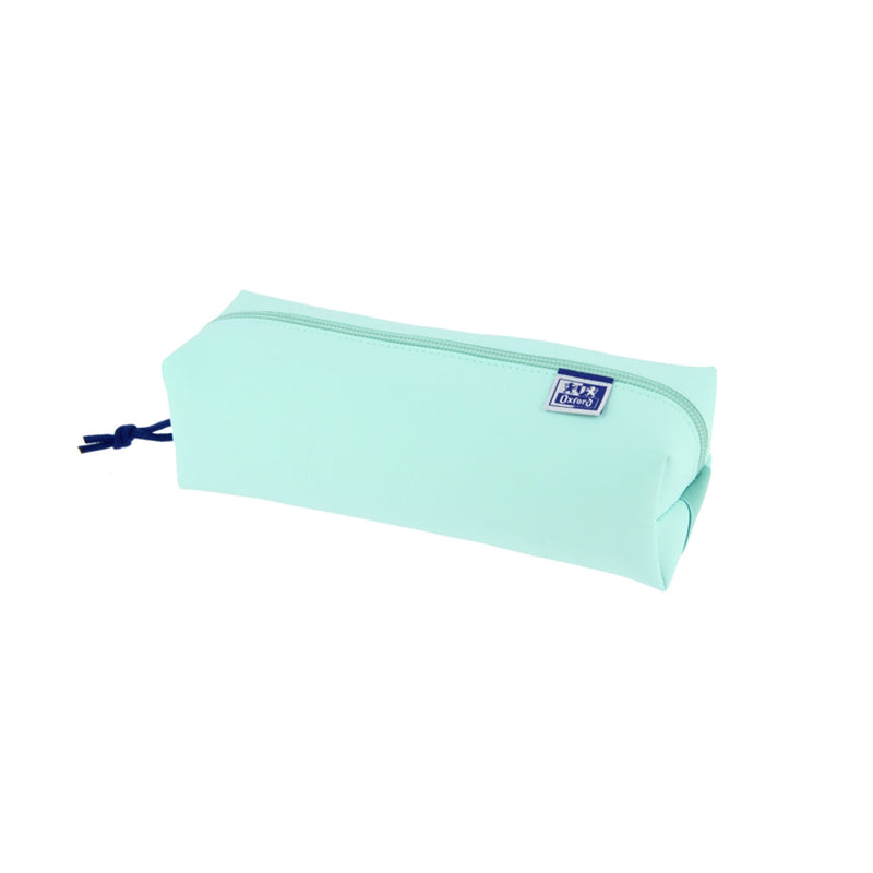 Oxford Live & Go Estuche Cuadrado Grande - Material Acolchado - Goma Elastica para unirlo al Cuaderno - Color Azul