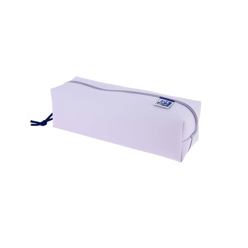 Oxford Live & Go Estuche Cuadrado Grande - Material Acolchado - Goma Elastica para unirlo al Cuaderno - Color Malva