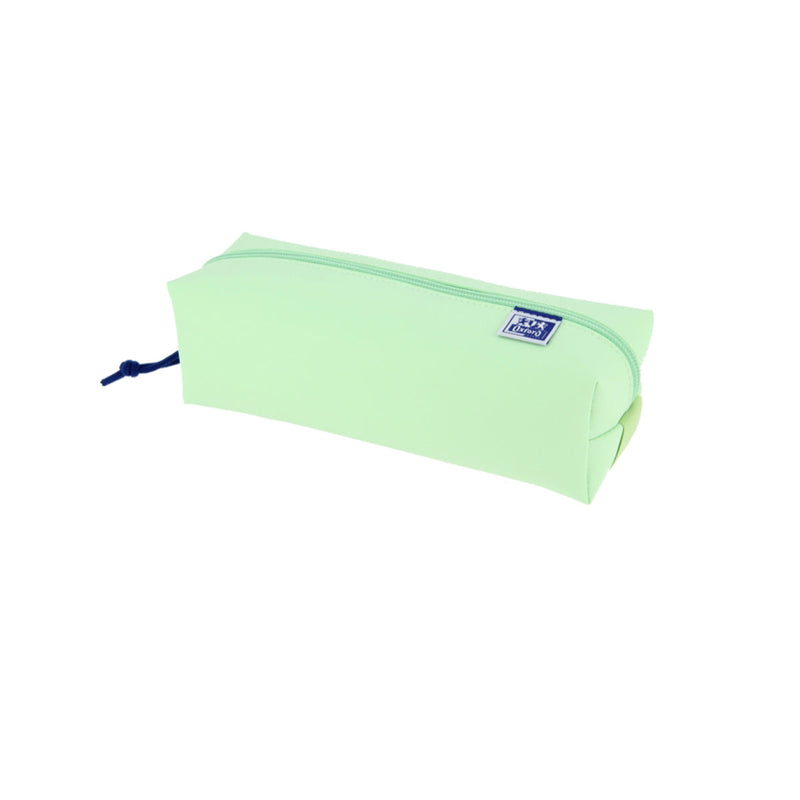 Oxford Live & Go Estuche Cuadrado Grande - Material Acolchado - Goma Elastica para unirlo al Cuaderno - Color Verde