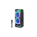 XO F58 Altavoz Karaoke - Bluetooth - 40W - Iluminacion RGB - Microfono Inalambrico Incluido - Entrada para Instrumentos y Microfonos Adicionales - Color Negro