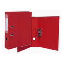 Bismark Archivador A-Z Formato Folio - PVC de Gran Resistencia - Tarjetero en el Lomo - Cartoneras Metalicas en el Borde Inferior - Mecanismo de Palanca - Color Rojo