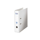 Dohe Archivador de Palanca Tamaño Folio - Lomo Ancho 70mm - Ollao, Rado y Tarjetero en el Lomo - Carton Forrado con Polipropileno - Cantoneras Metalicas - Color Blanco