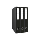 Mariola Box Modulo de 3 Archivadores con Rado 2 Anillas 40mm - Tamaño 35x26x17cm - Carton Forrado - Color Negro