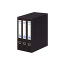 Dohe Archicolor Modulo de 3 Archivadores de Palanca con Rado - Lomo Estrecho - Formato Folio - Carton Forrado - Color Negro