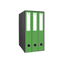 Mariola Box Modulo de 3 Archivadores con Rado 2 Anillas 40mm - Tamaño 35x26x17cm - Carton Forrado - Color Verde