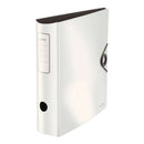 Leitz Active Solid Archivador de Palanca para formato A4 - Lomo Ancho Redondeado de 75mm - Mecanismo de 180° - Cierre con Goma Elastica - Color Blanco