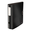 Leitz Active Solid Archivador de Palanca para formato A4 - Lomo Ancho Redondeado de 75mm - Mecanismo de 180° - Cierre con Goma Elastica - Color Negro