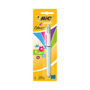 Bic 4 Colours Fun Boligrafo de Bola Retractil - Punta Media de 1.0mm - Tinta con Base de Aceite - Tinta de Colores: Rosa, Morado, Turquesa y Verde Lima