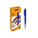 Bic 4 Colours Smooth Gradient Azul Boligrafo de Bola Retractil - Punta Media de 1.0mm - Escritura un 40% mas Suave - 4 Colores