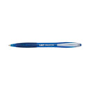 Bic Atlantis Soft Boligrafo Retractil con Clip Metalico - Punta de 1mm - Cuerpo Transparente con Grip - Color Azul