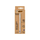 Bic Cristal Re´new Pack de Boligrafo Recargable de Bola + 2 Recambios - Punta Redonda de 1.0mm - Trazo 0.32mm - Tinta con Base de Aceite - Cuerpo Metalico - Color Azul